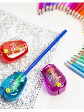 Bostitch Office Pencil Sharpener, Manual, One Assorted Color, Twist-N-Sharp, Kid